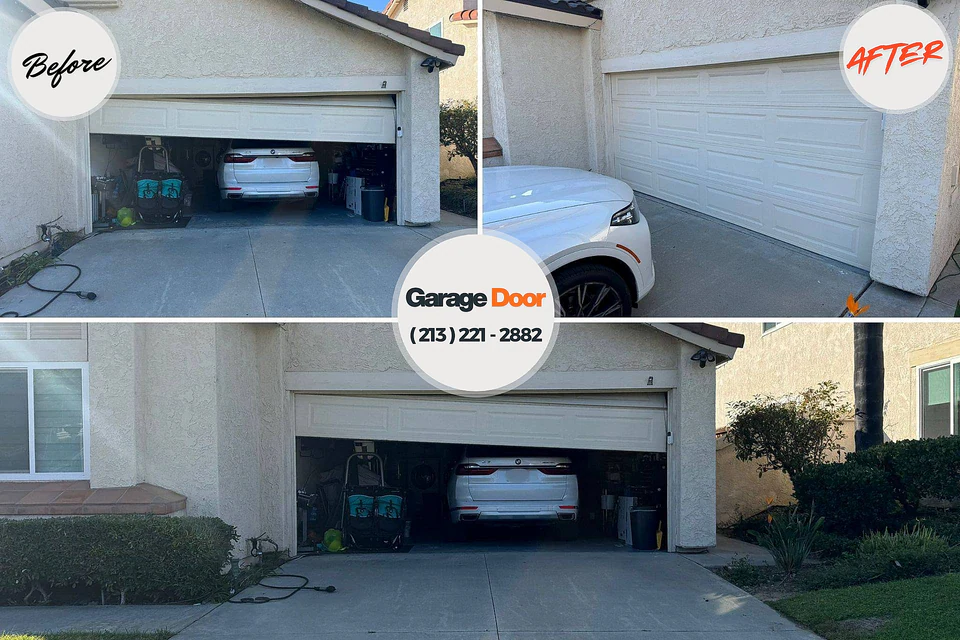 Before and after: garage door company Carlyle, IL